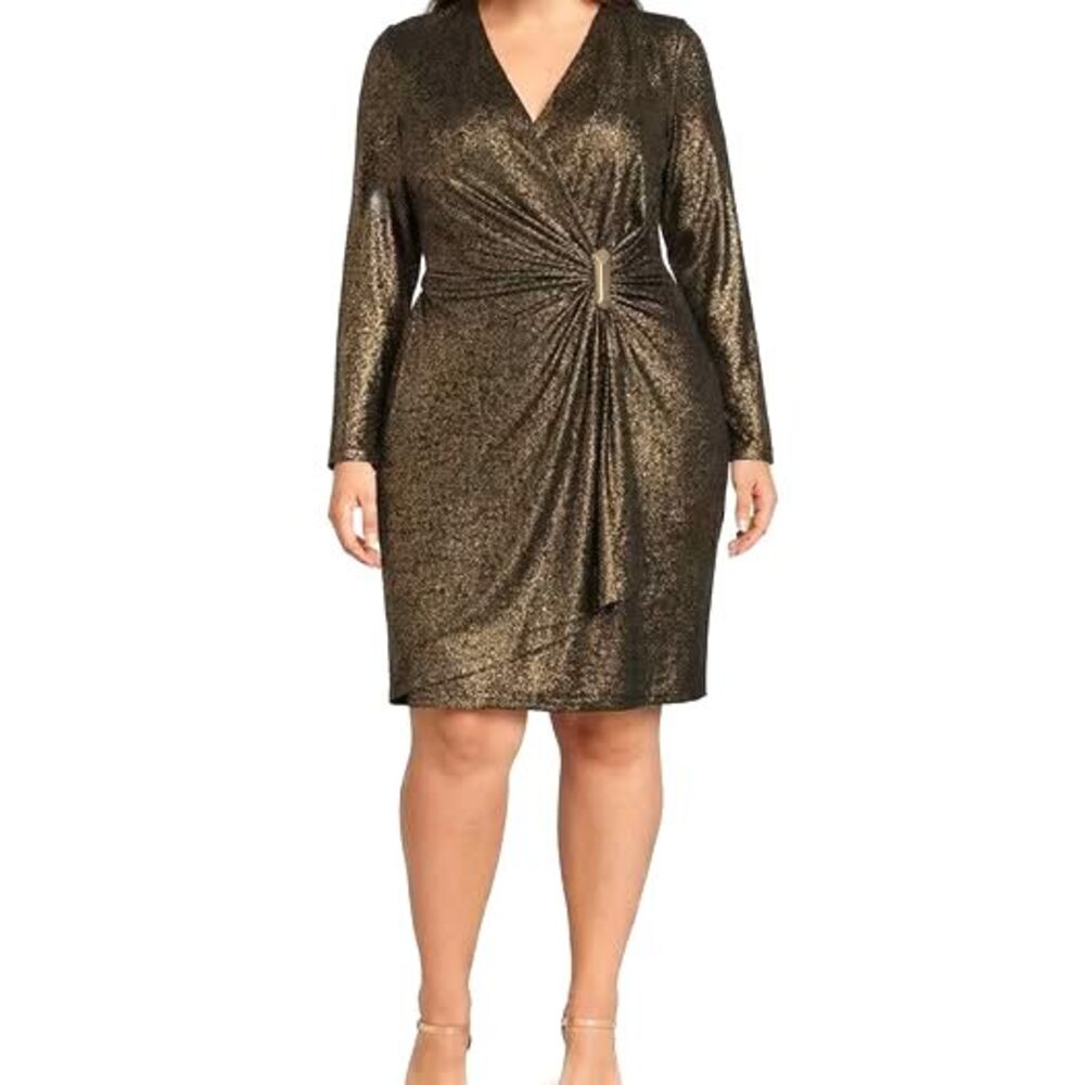 Original Elegant Plus Size Gold Dress